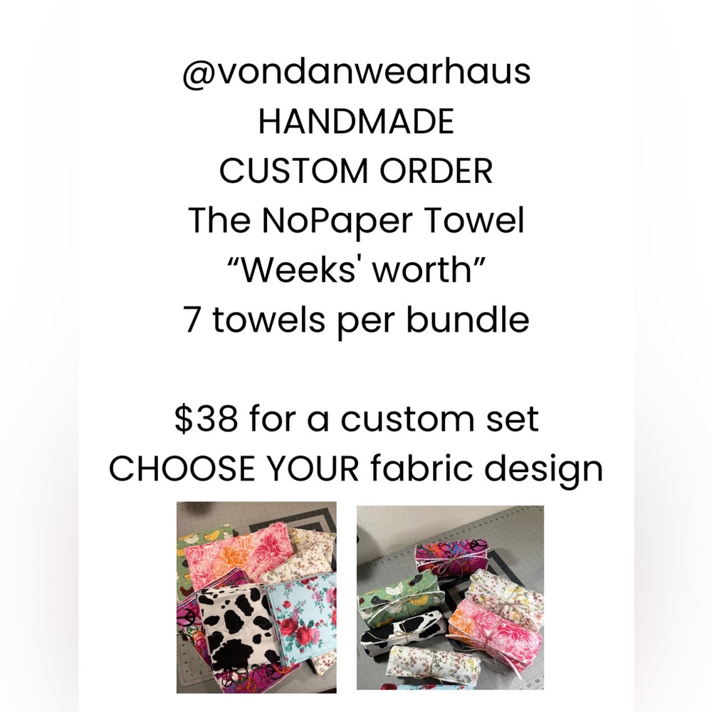 New Custom Order No Paper Hand Towels